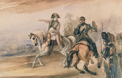 Napoleón revisando sus tropas, 1834 de Piotr Michalowski